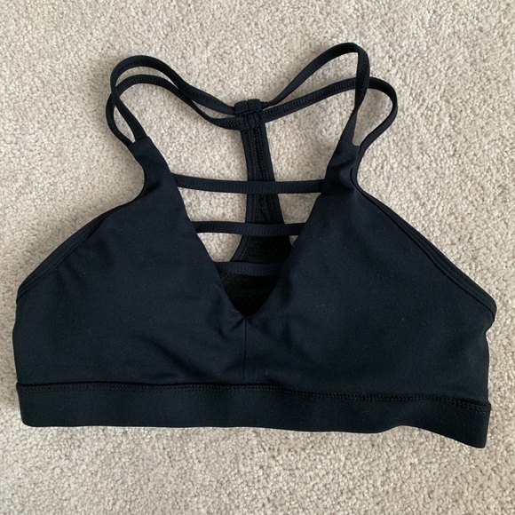 zyia black grid bra